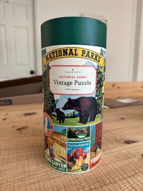 Cavallini & Co Vintage Puzzle National Parks 1000 Pieces 22”x28”